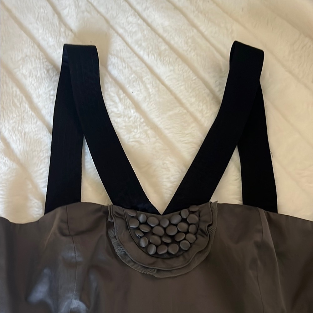 Club Monaco Satin Boho Cream Sundress Sleeveless Spaghetti Strap Cocktail - Picture 6 of 10